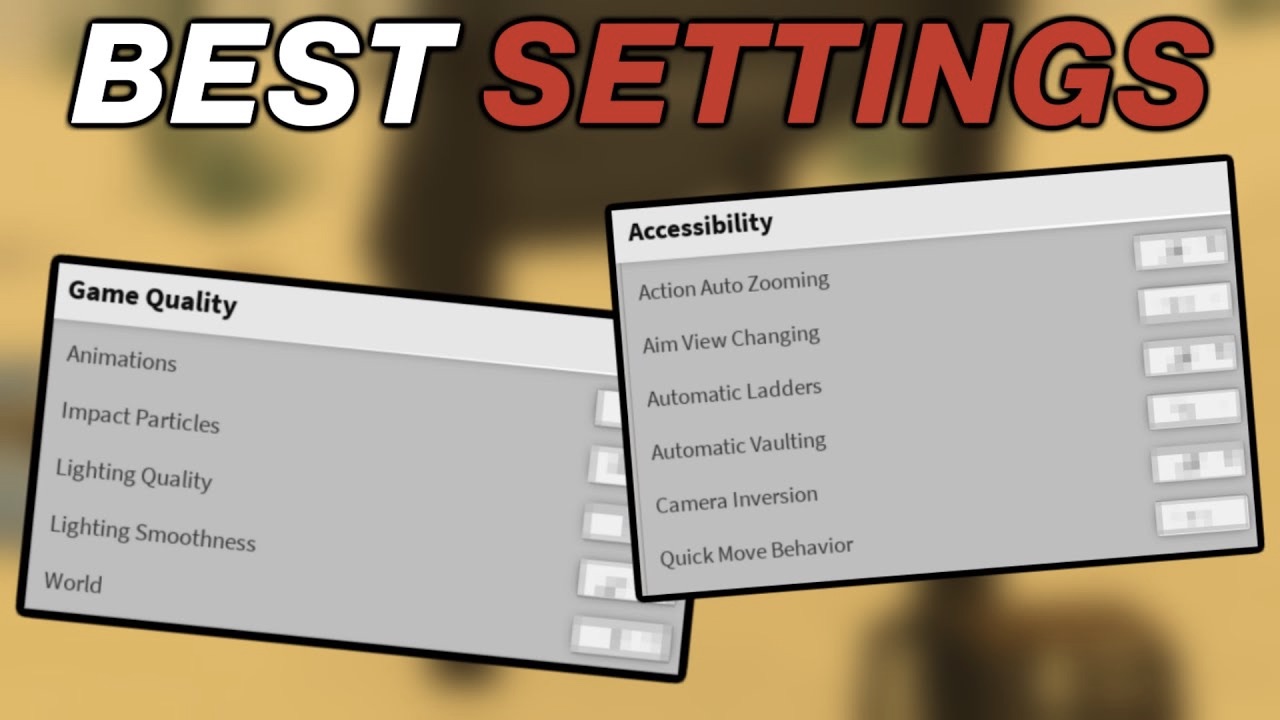 Game quality and accessibility settings panels in Apocalypse Rising 2