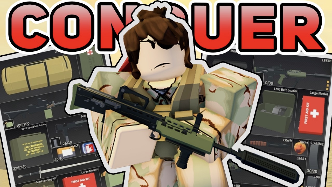 Apocalypse Rising 2 character holding an L85A1 rifle with the inventory open